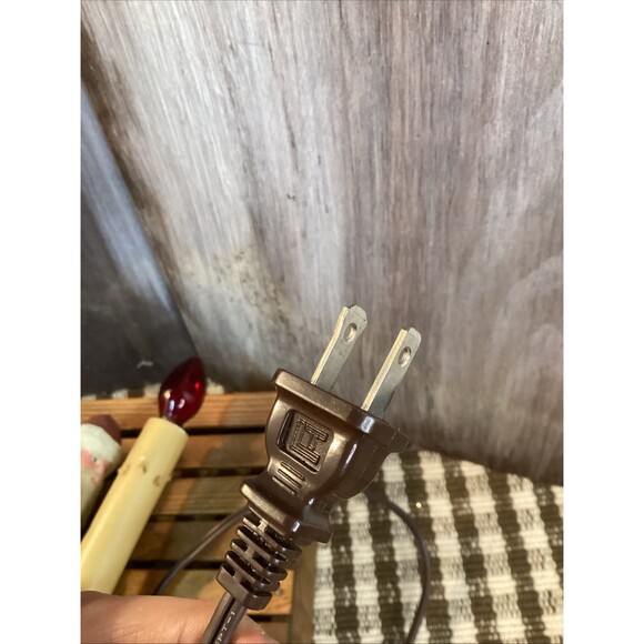 Country Santa & Chimney Christmas Candlesticks Accent Lamp Night Light Set - Picture 16 of 16